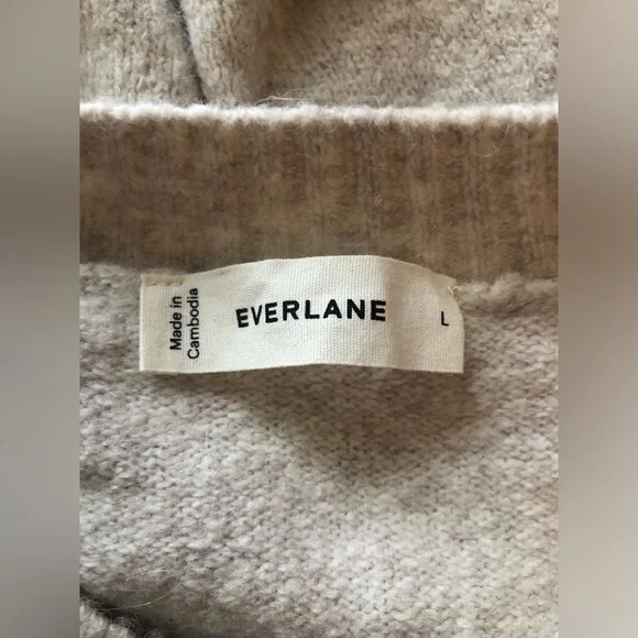 New Everlane Crew Neck Wool Sweater Size Large - Picture 6 of 9